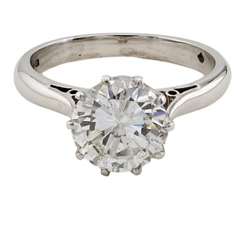 18ct White Gold Diamond 1.50cts Solitaire Ring size L